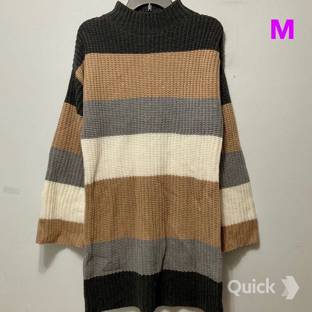 M - New Long Sleeve Sweater Dress
